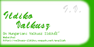 ildiko valkusz business card